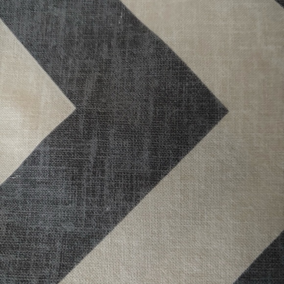 West Elm Chevron Curtains in Gray and Cream - Picture 3 of 4